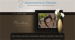 Desktop Screenshot of haddonfielddental.com