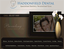 Tablet Screenshot of haddonfielddental.com